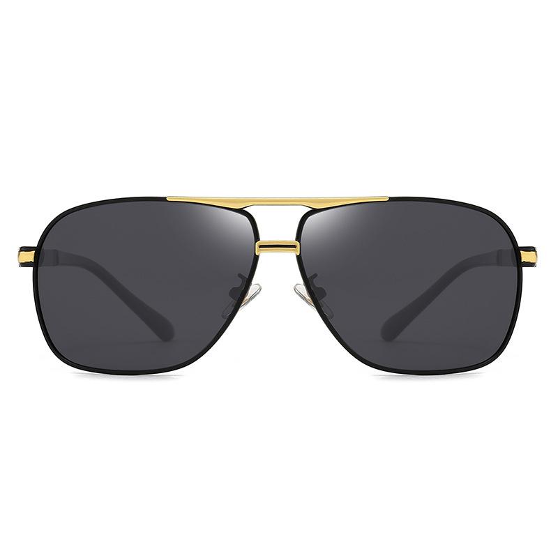 Polarized Sunglasses Men'S Square Double Beam Sunshade Driver Driving Fishing Discoloration Day And Night Han Chao