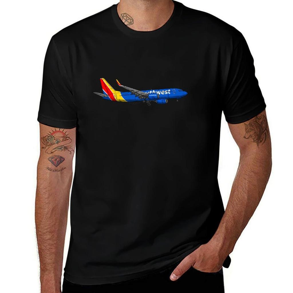 Being 737 Southwest TShirt Simple Casual Short Sleeve Cotton TShirt