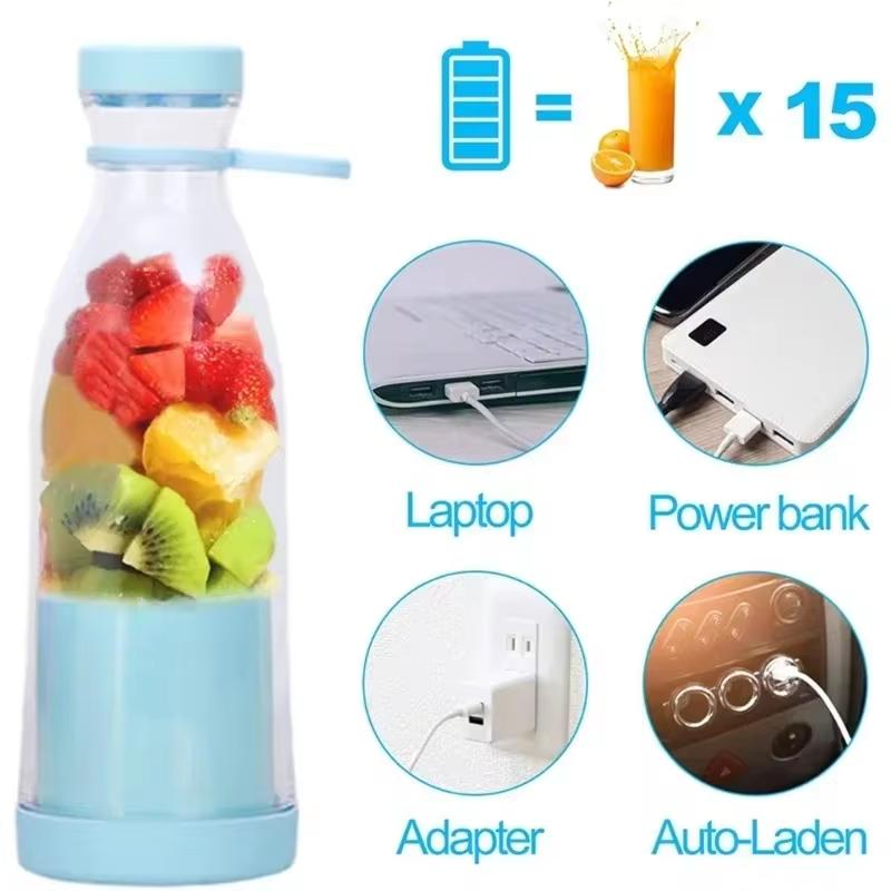 Liquidificador Elétrico USB 40W 6 Liquidificador Elétrico Mini Portátil Liquidificador Misturador de Frutas Extratores Liquidificador Elétrico Rápido Smoothie Fabricador de Gelo
