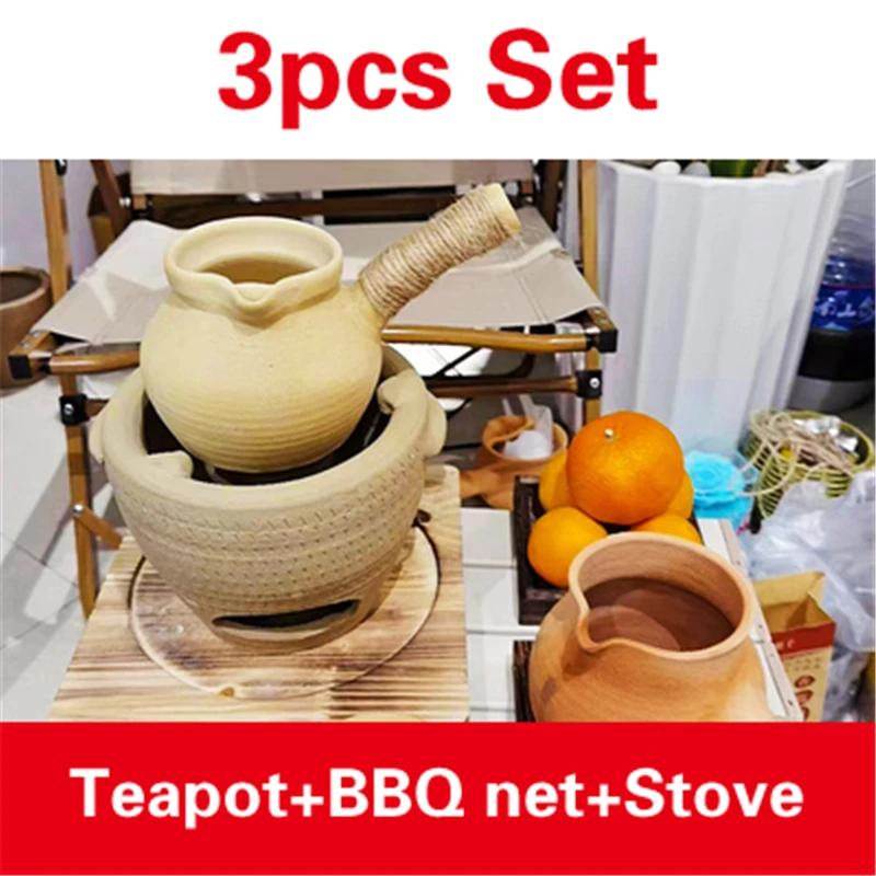 Teapot Pottery Justice Cup Handmade Clay Pot Natural Pottery Tea Pot Pottery Pot Water Jug Boil Tea In a Fire Roast Tea Pots