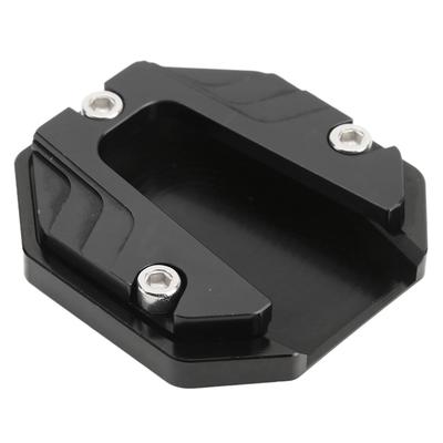 Motorcycle Side Stand Mat Aluminum Alloy Universal (Black) Side Stand