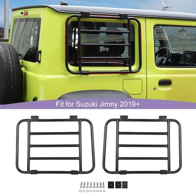 Car Rear Window Glass Armor Fences Vent Protective Frames Shelf  For Suzuki Jimny 2019 Up Car Accessorise ( Aluminum Alloy )