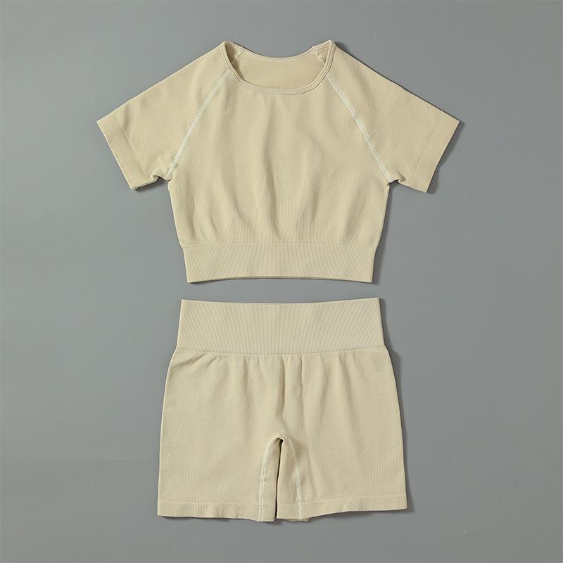 

Комплект для йоги с эффектом стирки, Женский комплект из двух предметов, Летний комплект для йоги, Спортивный комплект с амортизацией под джинсу, Женский комплект L