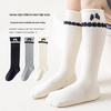 Girls' Korean-Style Bow Calf Socks for Spring and Autumn