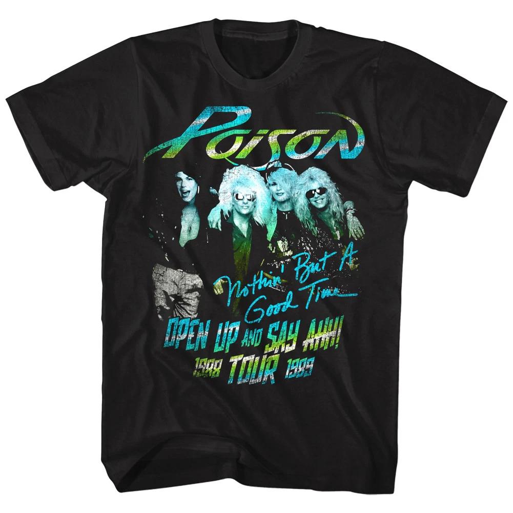 Poison Open Up & Say Ahh Album Tour 1988 Men s T Shirt Rock Band Art Music Merch 4XL