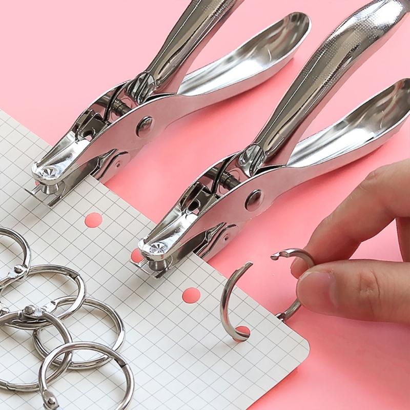 Furador de papel 3/6 mm, alicate de mão, furador único, furador de metal, material escolar de escritório para scrapbooking