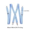 4 Clip-On Adult Suspenders for Shirt Men Woman Suspender Support for Jeans