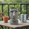 Face Flower Pot Resin HeadShaped Planter Decorative Head for Balcony, Courtyard