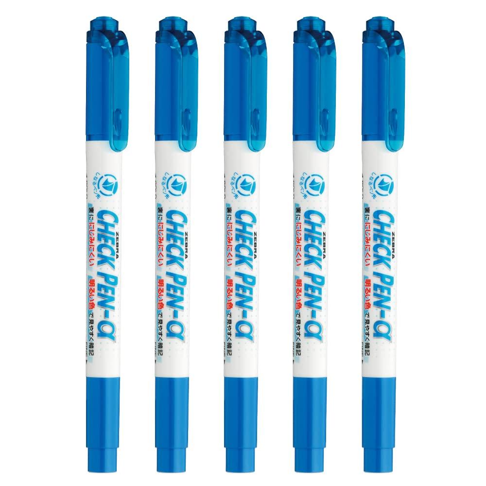 

Zebra Alpha Blue Memorization Check Pens Water-Based (5 Pens) WYT20-BL-5AZ синий