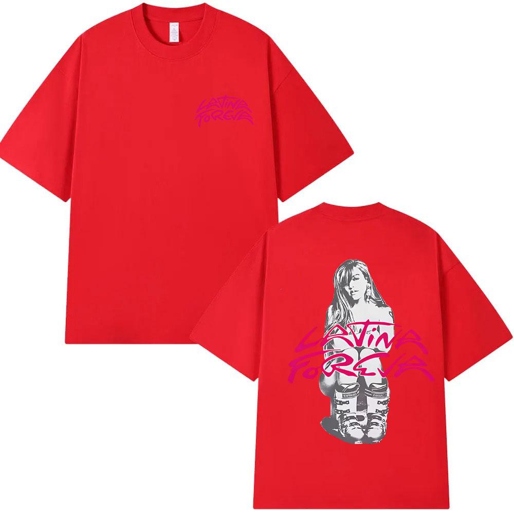 

Karol G Tropicoqueta Latina Foreva 2025 Album Merch Tshirt Men Women Fashion Oversized Streetwear Male Summer Cotton T Shirts S