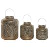 Set of Metal Candle Holders - Home ESPRIT - Gold - Multicoloured - 26x35x26 Cm - Home Decoration
