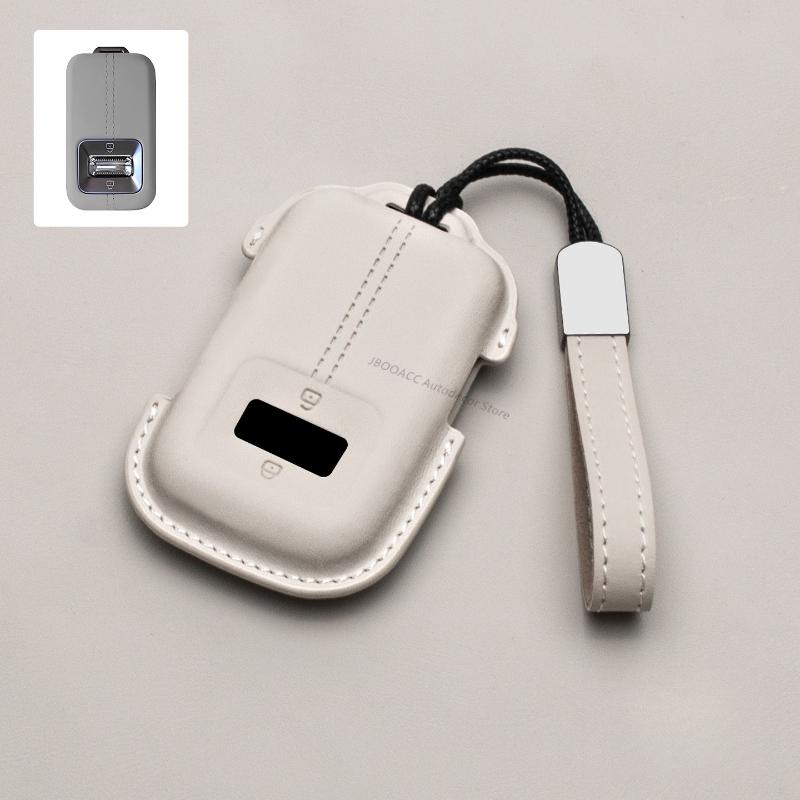 Nappa Leather Car Key Fob Cover For Zeekr 9X 001 Smart Key Case Anti-Scratch Full Protector Auto Key Shell Holder Accessories