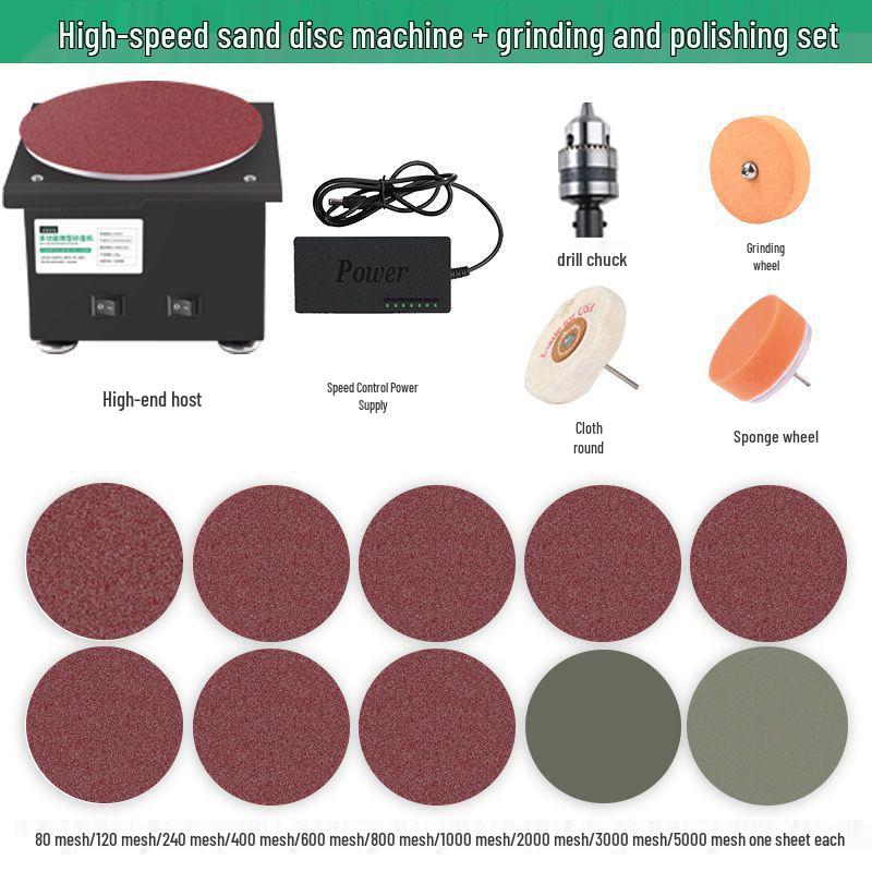 Compact Electric Belt Sander for DIY - High-Speed Sanding, Knife Sharpening, and Desktop Grinding/Polishing Machine.