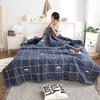 Lit d'été matelassé simple et double, léger, noyau de couette imprimé, climatisation, couette double, queen size, couette fine à carreaux