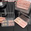 Rectangle Storage Box for False Nails Display, Salon Essentials with Lid Plastic Clear Jewelry Box, Press-on Nail Storage Case