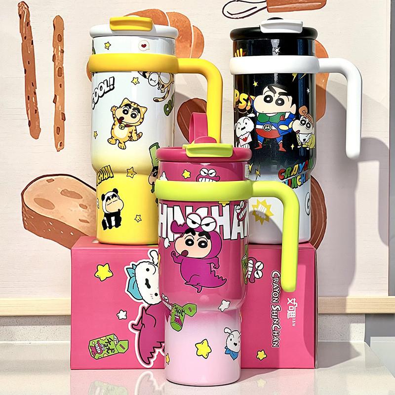 Crayon Shinchan Cartoon Style Reusable Thermos With Handle For Kids And Teens