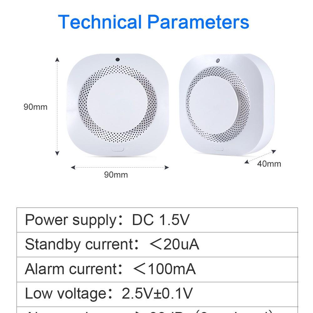 Tuya Smoke Detector: WiFi/Zigbee Photoelectric Wireless 433MHz