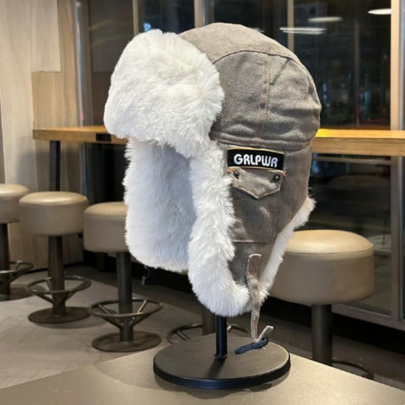 Unisex Winter Warm Fleece Lined Ear Protection Beanie Hat Outdoor Cycling Skiing Cold Weather