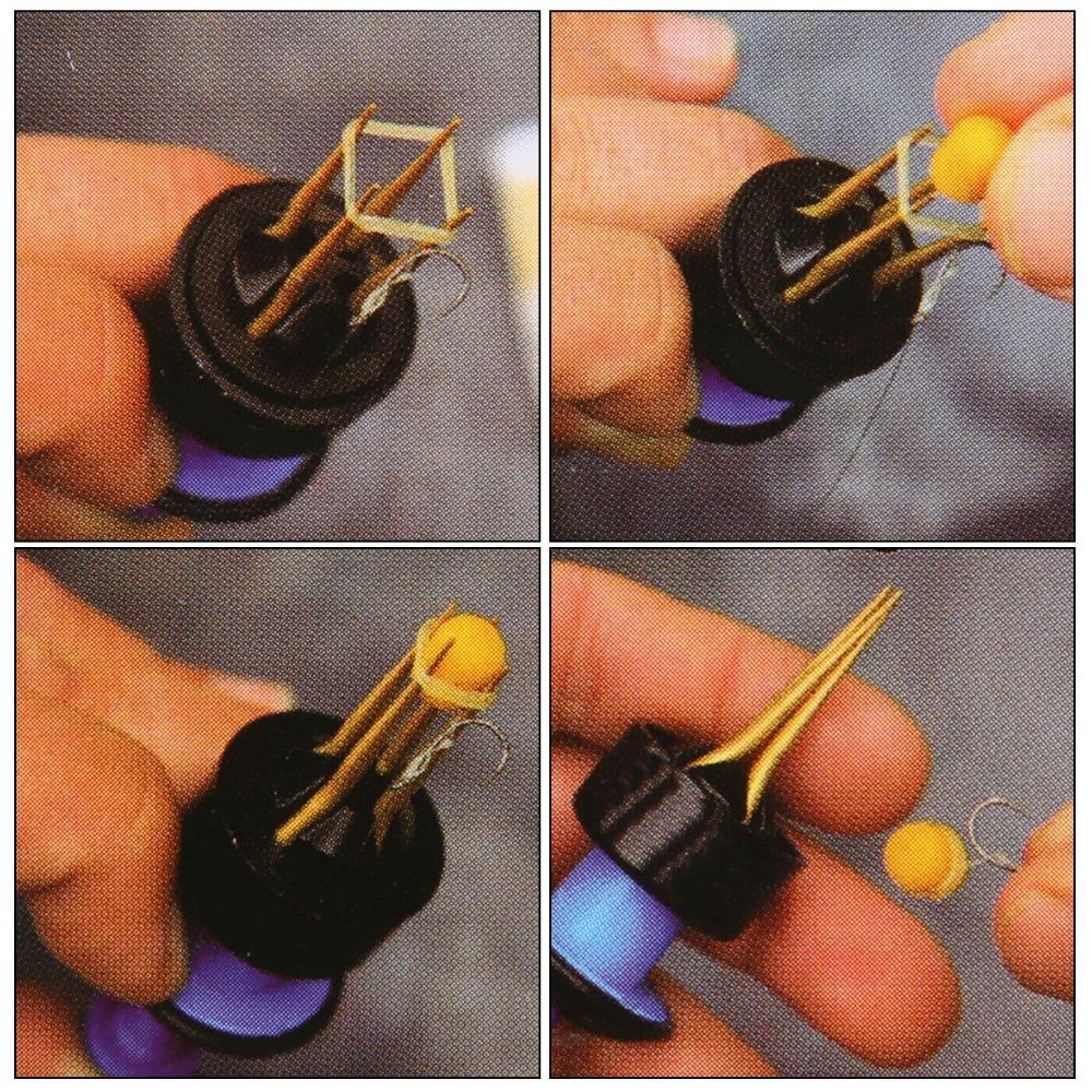 2 Set ABS Fishing Bait Clip with Rubber Bands Baits Clip Portable Lures Clip  Match Fishing