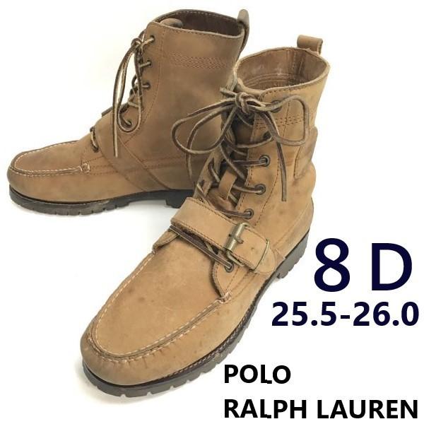 

Кожаные охотничьи ботинки POLO RALPH LAUREN 8D 25.5-26 коричневые