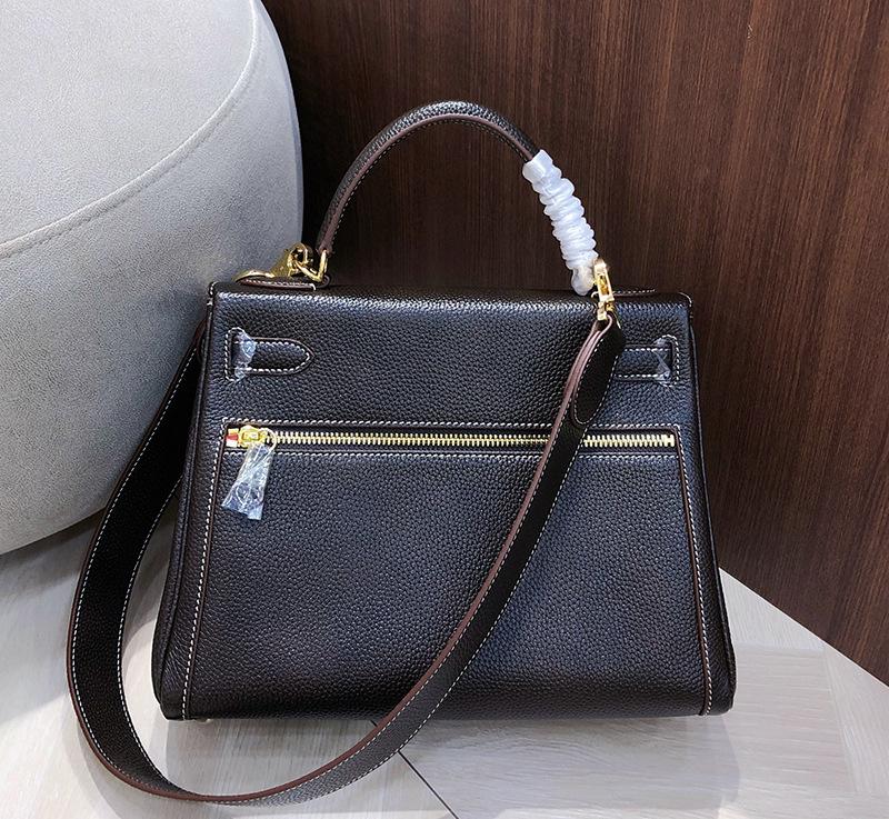 Fubao Leder lakisKL Tasche Doppelreißverschluss 28 Handtasche Premium-Leder-Handtasche Umhängetasche