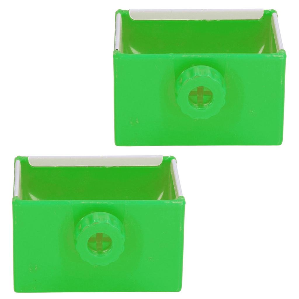 2 Τμχ Μπολ Σίτισης Κατοικιδίου Εύκολο να Βρεθεί Καθαρό Πλαστικό Υλικό Αποτρέπει το Δάγκωμα Τάπας Σίτισης Κατοικιδίου για Κλουβί Κατοικιδίου Χρήση Φαγητού Πράσινο