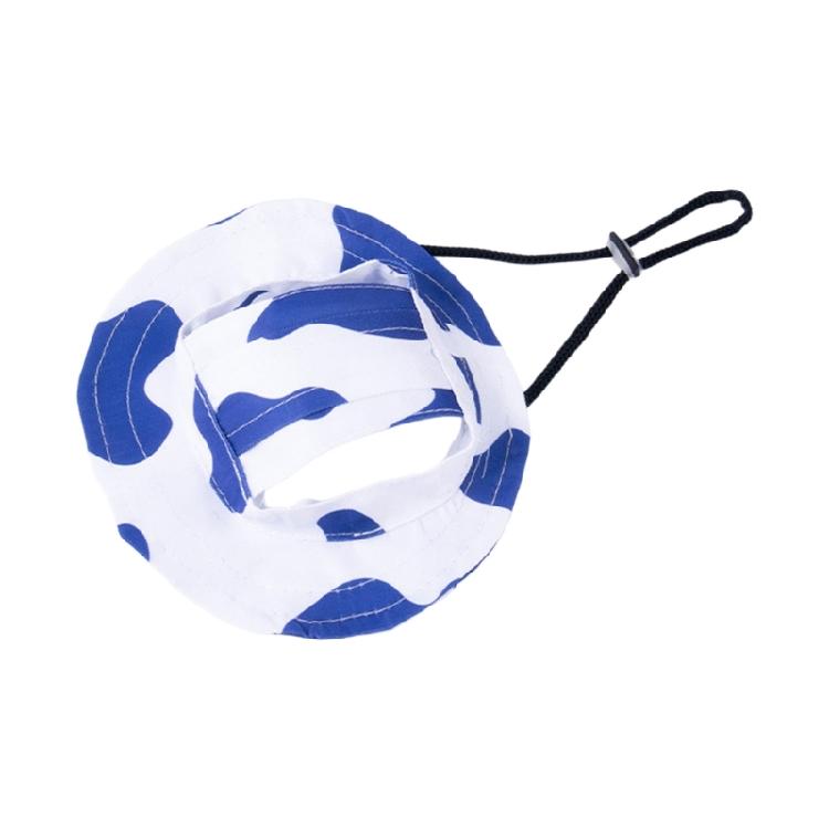 Pet Sun Protective Hat Adjustable Tie Wide Brimmed Design For Dog Cats Rabbits Lightweight Summer Accessory