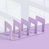 Acrylic Bookends with Four-Compartment Dividers Bookend Horizontal And Vertical Use Durable Acrylic Desktop Organizer for Office And Home
