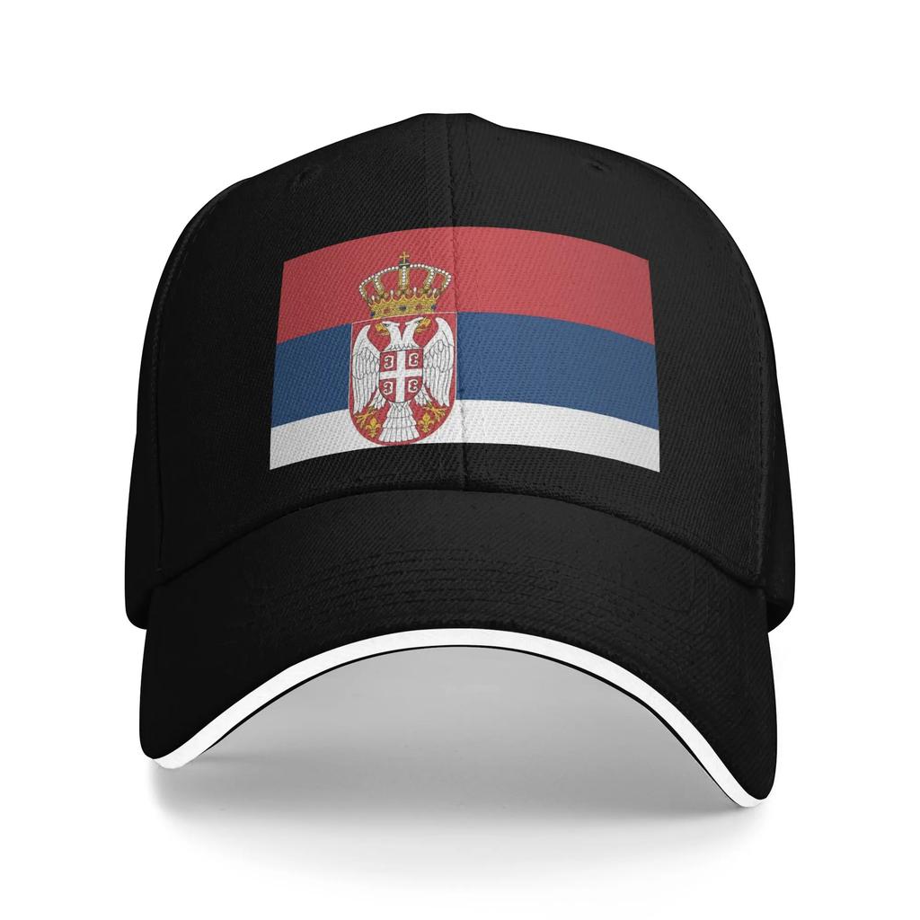 Flag of Serbia Sun Baseball Cap Summer Yk Retro Trucker Hat For Men Adult Outdoor Sport Baseball Caps