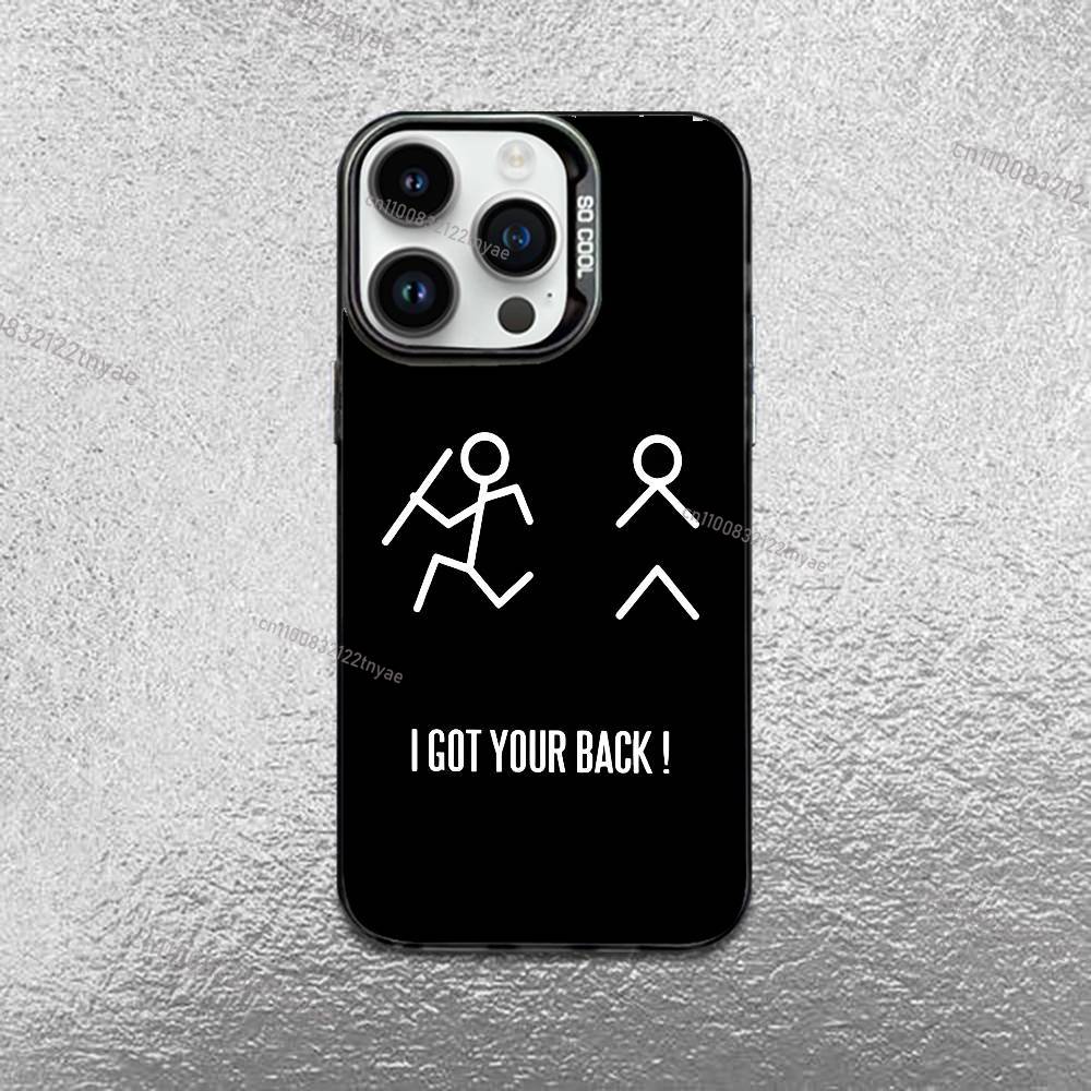 Cartoon Stickman Matchman Phone Case For iPhone 17,16,Pro,Max,e,15,14,Plus,13,12,Mini,11, Matte Colored Silver Luxury Cover
