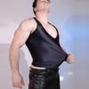 Sexy Men Lace Tank Top Oil Glossy Shiny Vest Mesh Sheer See Through Thong Stain Smooth  Tights Elastic Shaper Top T-Shirt