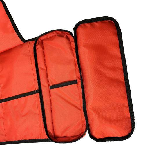 SK11 Roll Bag DX M 580ÁE00mm Tool Storage with Zipper Pocket Black/Red