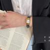 Fashion Small Square Watch Simple Roman Scale Retro Exquisite Small And Versatile Sugar Cube Medieval Watch Women