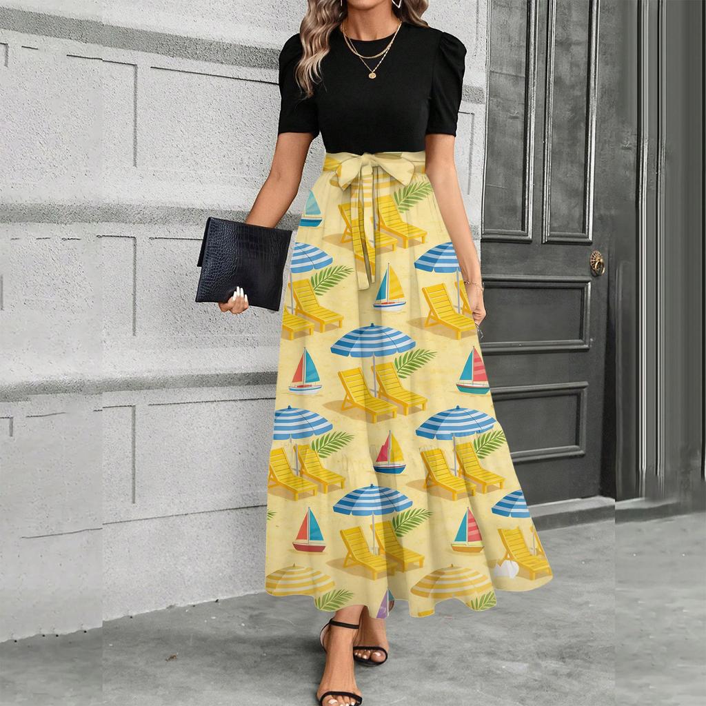 Women’s Summer Dress with Tropical Print Casual Maxi Dresses for Women Formal Dresses for Women Vacation Dress Sundresses for Women
