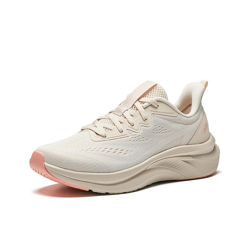 Anta Comfortable Fashionable Non-Slip Wear-Resistant Breathable Low-Top Casual Running Shoes Women sneaker Beige 922515514-2