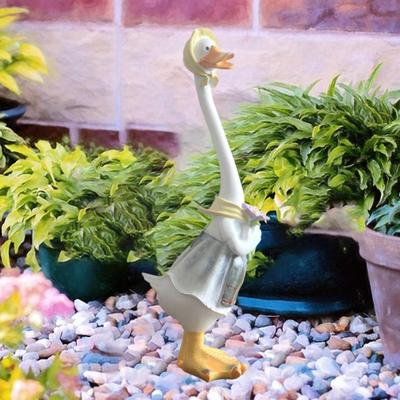Garden Duck Statue Animal Figurine Collectible, Craft, Gift Outdoor Decor, Resin Sculpture for