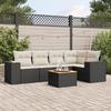 VidaXL Garden Lounge Set with Cushions 6 Pcs, Patio Sofas, Furniture Set, Outdoor Terrace Furniture, Black 3257764