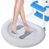 Inflatable Swimming Pool Foot Bath Foldable Foot Soaking Bath Basin with Inflator Pump for Pool Entry