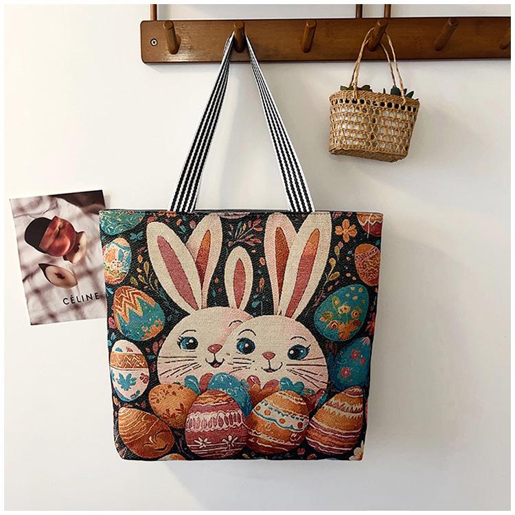 Etnická plátěná taška přes rameno s pavím motivem - Dámská módní taška Tote s velkou kapacitou