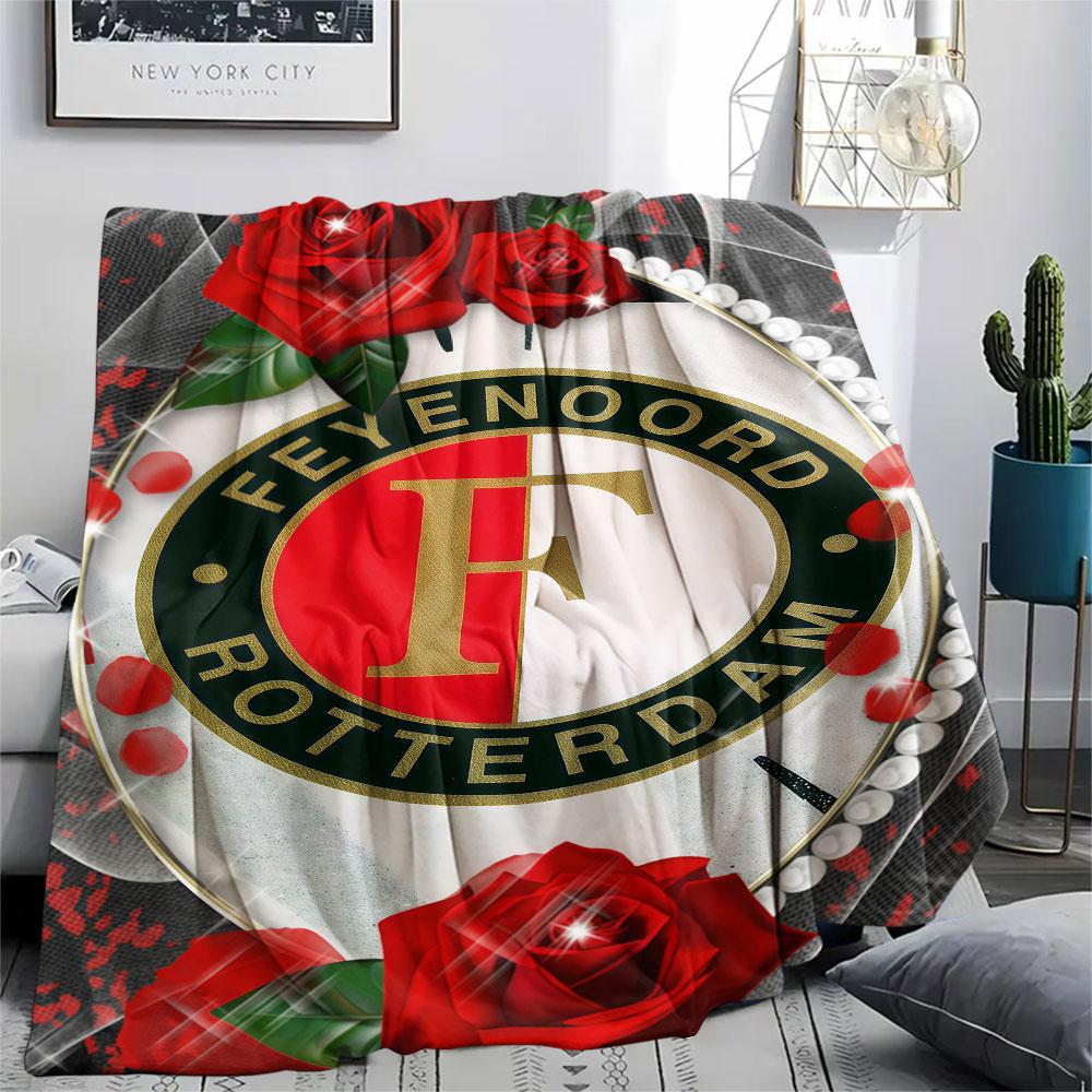 1PC Feyenoord Patterned Flannel Blanket Suitable For All Seasons for Home Decor Warmth and Comfort Gifts Holiday Present