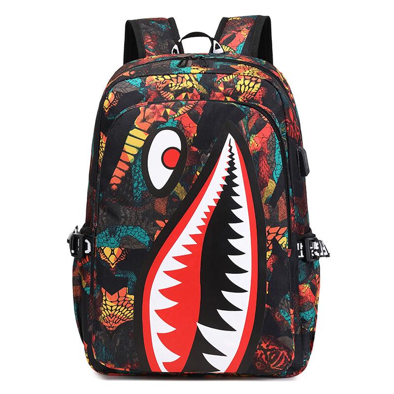 Unisex Shark Print Fashion Backpack