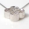 K18 Diamond Clover Pendant Necklace K18PG 0.14ct (Pink Gold)