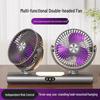 Portable Dual-Head Type-C Fan for Strong Cooling & Large Airflow - Home & Outdoor Use