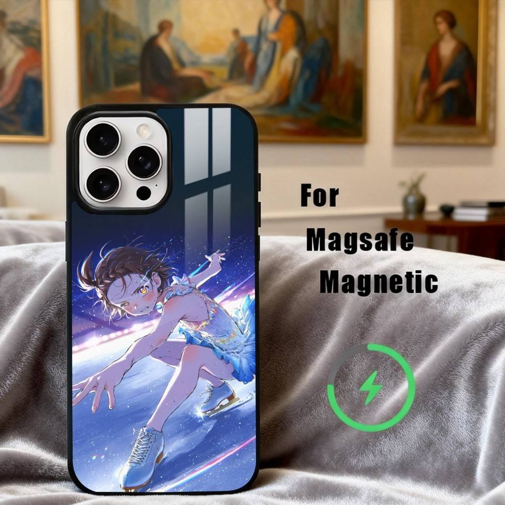 Skating Anime M-Medalist Phone Case For iPhone17,16,15,14,13,12,11 Plus,For Magnetic Wireless Charge Cover