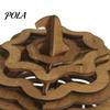 Sustainable Log Pumpkin Decor Candle Holder, Wooden Tealight Hollowed Out Indoor Autumn Window Decoration Wood Candlestick for Halloween Home, Dining