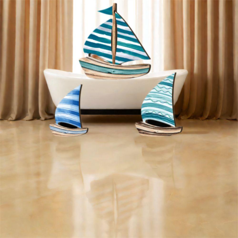 Hawaiian Style Sailboat Hanging Sign Ocean Theme Ocean Sailboat Decor  For Summer Home Room