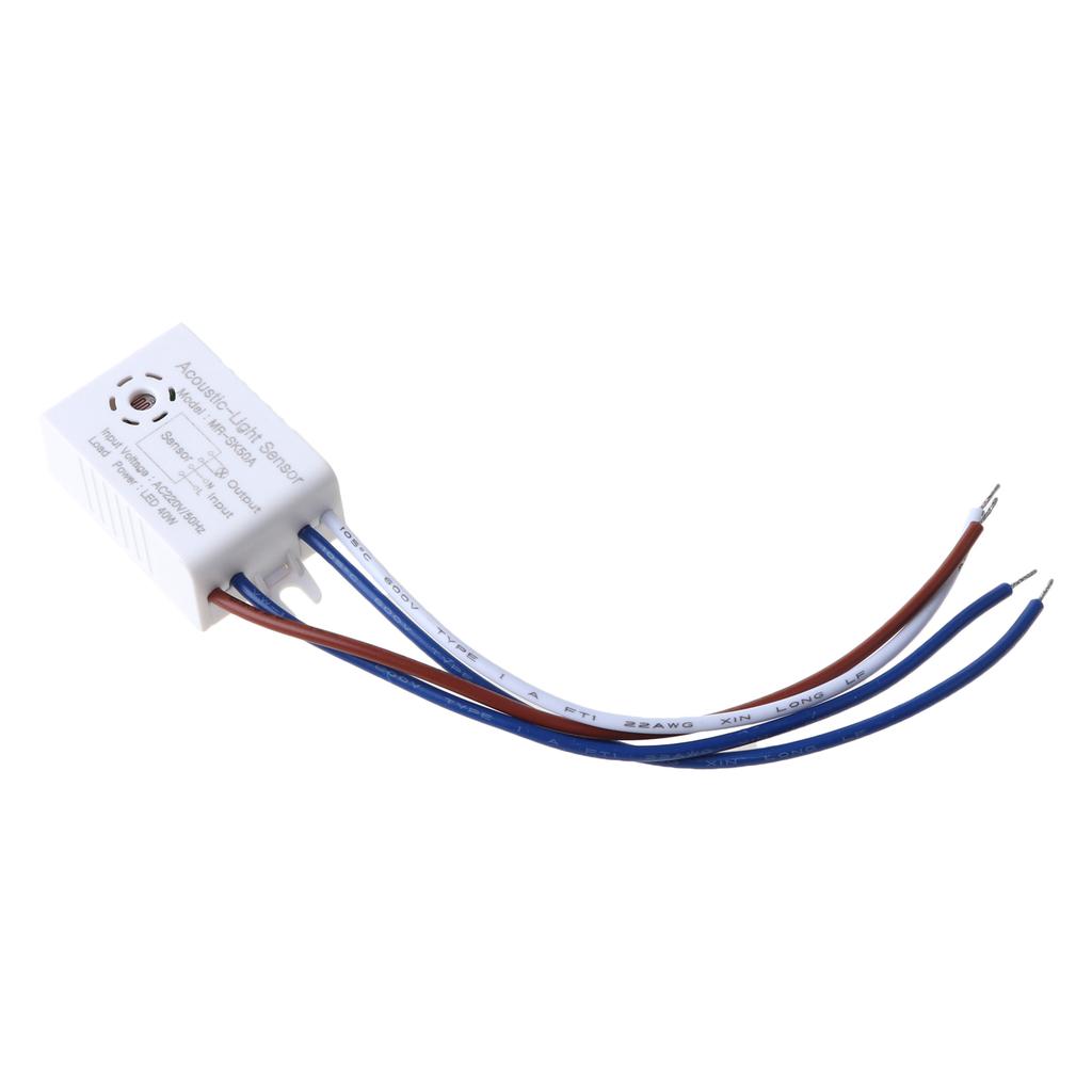 Indoor Intelligent Auto On Off Lights Switch 220V Acoustic Voice Sensor Detector Switch Light Switch Accessories