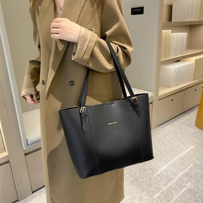 Bolso de hombro minimalista retro para mujer, estilo occidental, de gran capacidad, para primavera y verano.