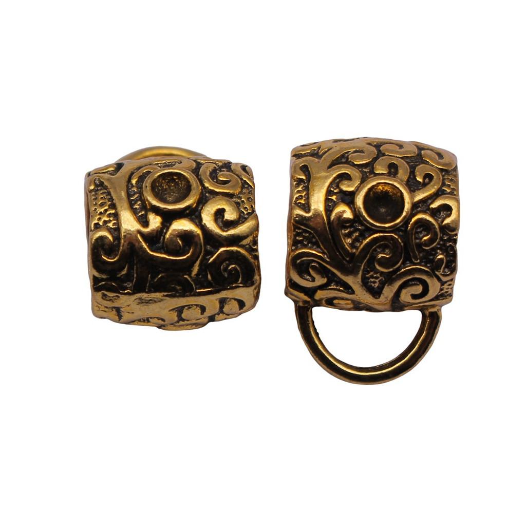 Antique Twisted Pattern Bail Connectors For Charm Attachments Craft Jewelry Accessories