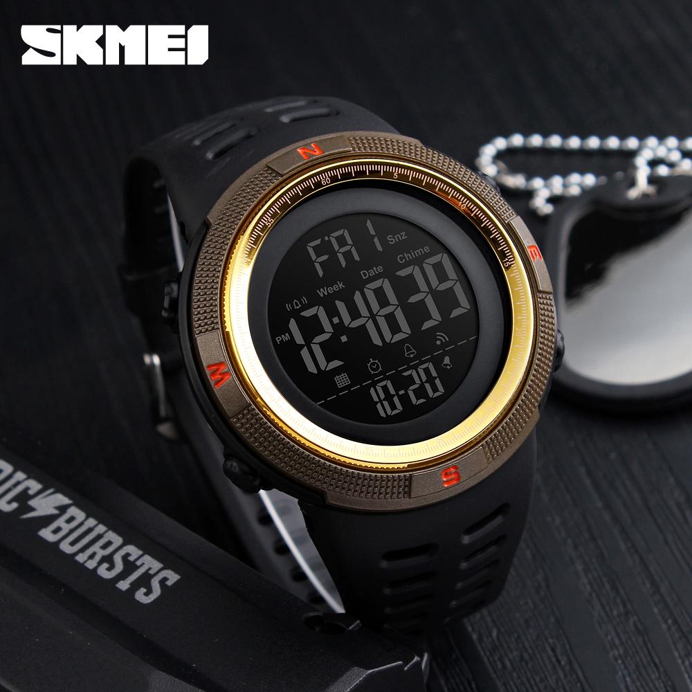SKMEI 1251 Sports Digital Watch for Men Waterproof Military Electronic Student Mens Wristwatches Alarm Clock 1560 Reloj Hombre